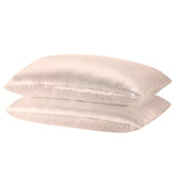 Royal Comfort Mulberry Soft Silk Hypoallergenic Pillowcase Twin Pack 51 x 76cm - Champagne Pink - Side View