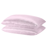 Royal Comfort Mulberry Soft Silk Hypoallergenic Pillowcase Twin Pack 51 x 76cm - Lilac - Side View