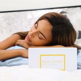 Royal Comfort Mulberry Soft Silk Hypoallergenic Pillowcase Twin Pack 51 x 76cm - Soft Blue - Low Angle