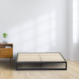 Milano Decor Florence Metal Bed Frame Mattress Base Platform Modern Black - Single - Black - Rear View