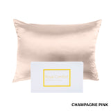 Royal Comfort Pure Silk Pillow Case 100% Mulberry Silk Hypoallergenic Pillowcase - Champagne Pink - Close-Up Angle