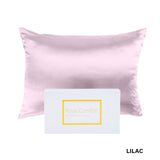 Royal Comfort Pure Silk Pillow Case 100% Mulberry Silk Hypoallergenic Pillowcase - Lilac - Close-Up Angle