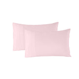 Royal Comfort 1200 Thread Count Sheet Set 4 Piece Ultra Soft Satin Weave Finish - King - Soft Pink - Top-Down View