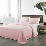 Royal Comfort Bamboo Blended Sheet & Pillowcases Set 1000TC Ultra Soft Bedding - Queen - Bubble Bath - Front View