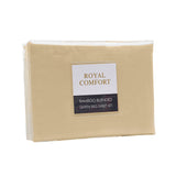 Royal Comfort Bamboo Blended Sheet & Pillowcases Set 1000TC Ultra Soft Bedding - Queen - Oatmeal - Front View