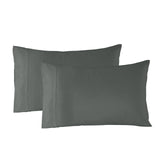 Royal Comfort Bamboo Blended Sheet & Pillowcases Set 1000TC Ultra Soft Bedding - King - Charcoal - Top-Down View