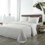 Royal Comfort Bamboo Blended Sheet & Pillowcases Set 1000TC Ultra Soft Bedding - King - Light Grey - Front View