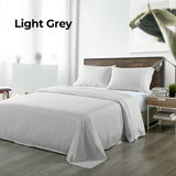 Royal Comfort Bamboo Blended Sheet & Pillowcases Set 1000TC Ultra Soft Bedding - King - Light Grey - 45-Degree Angle