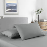Royal Comfort 2000 Thread Count Bamboo Cooling Sheet Set Ultra Soft Bedding - Double - Mid Grey - Side View