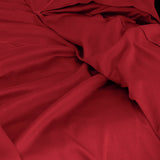 Royal Comfort 1000TC Balmain Hotel Grade Bamboo Cotton Sheets Pillowcases Set - Queen - Bordeaux - Close-Up Angle