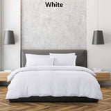 Royal Comfort 1500 Thread Count 6 Piece Cotton Rich Bedroom Collection Set - King - White - Close-Up Angle