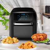 Kitchen Couture Healthy Options 13 Litre Air Fryer 10 Presets LCD Display Black - Side View
