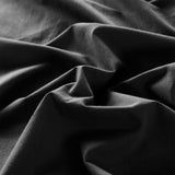 Royal Comfort Vintage Washed 100% Cotton Sheet Set Fitted Flat Sheet Pillowcases - Single - Charcoal - Rear View