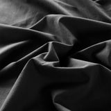 Royal Comfort Vintage Washed 100% Cotton Sheet Set Fitted Flat Sheet Pillowcases - Queen - Charcoal - Rear View