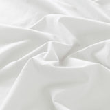 Royal Comfort Vintage Washed 100% Cotton Sheet Set Fitted Flat Sheet Pillowcases - King - White - Close-Up Angle
