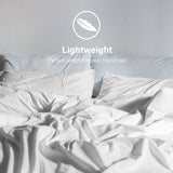 Royal Comfort Vintage Washed 100% Cotton Sheet Set Fitted Flat Sheet Pillowcases - King - White - Low Angle