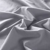 Royal Comfort Vintage Washed 100% Cotton Quilt Cover Set Bedding Ultra Soft - Single - Grey - Close-Up Angle
