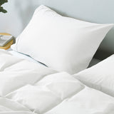 Royal Comfort Vintage Washed 100% Cotton Quilt Cover Set Bedding Ultra Soft - Queen - White - Rear View