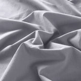 Royal Comfort Vintage Washed 100% Cotton Quilt Cover Set Bedding Ultra Soft - Queen - Grey - Rear View