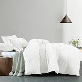 Royal Comfort Vintage Washed 100% Cotton Quilt Cover Set Bedding Ultra Soft - King - White - Front View