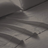 Royal Comfort 4 Piece 1500TC Sheet Set And Goose Feather Down Pillows 2 Pack Set - King - Stone - Top-Down View