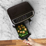 Kitchen Couture DUO 2-Basket 12-in-1 Digital Air Fryer 2 x 4.5 Litre LED Display - Side View