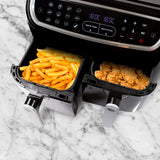 Kitchen Couture DUO 2-Basket 12-in-1 Digital Air Fryer 2 x 4.5 Litre LED Display - 45-Degree Angle
