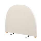 Milano Decor Newark Curved Bead Head Cream - Queen - 45-Degree Angle