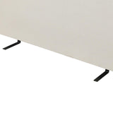Milano Decor Newark Curved Bead Head Cream - Queen - Close-Up Angle