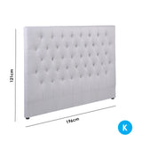 Milano Decor Yorkshire Tufted Bed Head Light Grey - King - Extra Image