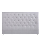 Milano Decor Yorkshire Tufted Bed Head Light Grey - King - Side View