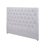 Milano Decor Yorkshire Tufted Bed Head Light Grey - King - Top-Down View