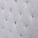 Milano Decor Yorkshire Tufted Bed Head Light Grey - King