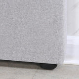 Milano Decor Yorkshire Tufted Bed Head Light Grey - King - Low Angle