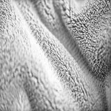 Royal Comfort Plush Blanket Throw Warm Soft Super Soft Large 220cm x 240cm - Light Grey - Top-Down View