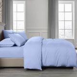 Royal Comfort 2000TC 6 Piece Bamboo Sheet & Quilt Cover Set Cooling Breathable - King - Charcoal - Top-Down View