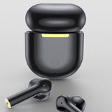 FitSmart Wireless Earbuds Earphones Bluetooth 5.0 For IOS Android In Built Mic - Black - Front View