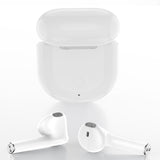 FitSmart Wireless Earbuds Earphones Bluetooth 5.0 For IOS Android In Built Mic - White - Front View
