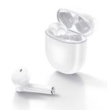 FitSmart Wireless Earbuds Earphones Bluetooth 5.0 For IOS Android In Built Mic - White - Rear View