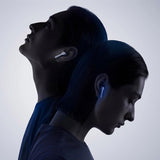 FitSmart Wireless Earbuds Earphones Bluetooth 5.0 For IOS Android In Built Mic - White - Close-Up Angle