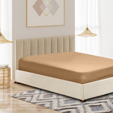 Royal Comfort 1200 Thread Count Fitted Sheet Cotton Blend Ultra Soft Bedding - King - Linen - Front View