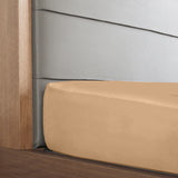 Royal Comfort 1200 Thread Count Fitted Sheet Cotton Blend Ultra Soft Bedding - King - Linen - Top-Down View