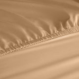 Royal Comfort 1200 Thread Count Fitted Sheet Cotton Blend Ultra Soft Bedding - King - Linen - 45-Degree Angle