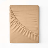 Royal Comfort 1200 Thread Count Fitted Sheet Cotton Blend Ultra Soft Bedding - King - Linen - Close-Up Angle