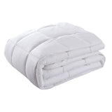 Royal Comfort 800GSM Silk Blend Quilt Duvet Ultra Warm Winter Weight - Double - White - Rear View