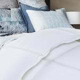 Royal Comfort 800GSM Silk Blend Quilt Duvet Ultra Warm Winter Weight - Queen - White - Top-Down View