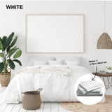 Royal Comfort 1000 Thread Count Bamboo Cotton Sheet and Quilt Cover Complete Set - King - White - Front View