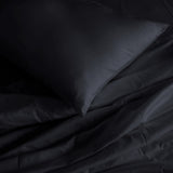 Royal Comfort 1000 Thread Count Bamboo Cotton Sheet and Quilt Cover Complete Set - King - Charcoal - 45-Degree Angle