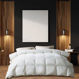 Royal Comfort Tencel Blend Quilt 300GSM Eco Friendly Breathable All Season - Double - White - Side View
