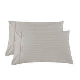 Kensington 1200 Thread Count 100% Egyptian Cotton Sheet Set Stripe - Super King - Grey - Close-Up Angle